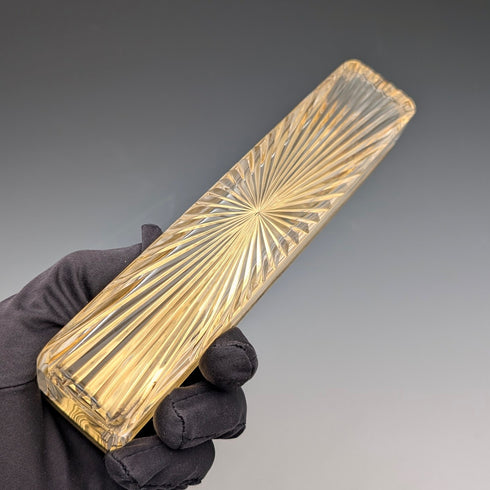 1843年 英国アンティーク ギルト純銀蓋 ガラス トリンケットボックス William Neale